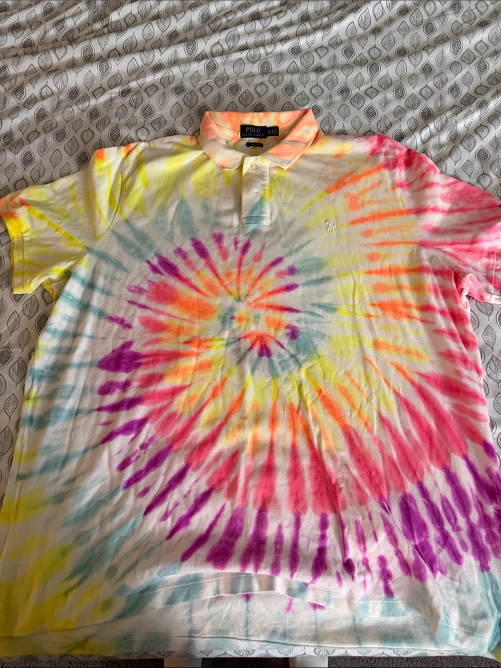 Polo by Ralph Lauren Men’s Tie-Dye Polo Shirt - Yellow, Pink, Purple, Blue